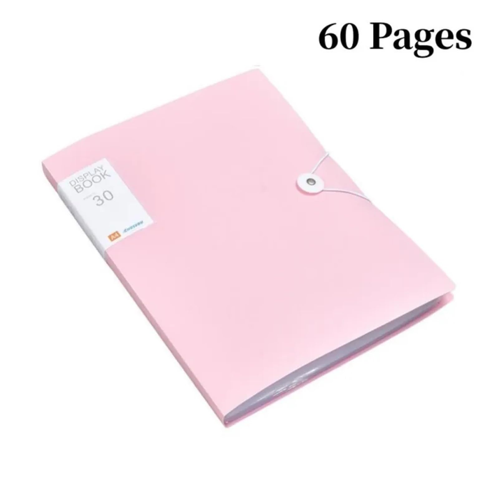 Carpeta de archivos A4 de 2 piezas, libro de exhibición, 30/60 páginas, bolsa organizadora de documentos de papel transparente, papelería, suministros escolares de oficina Carpetas De Fundas A4(Light