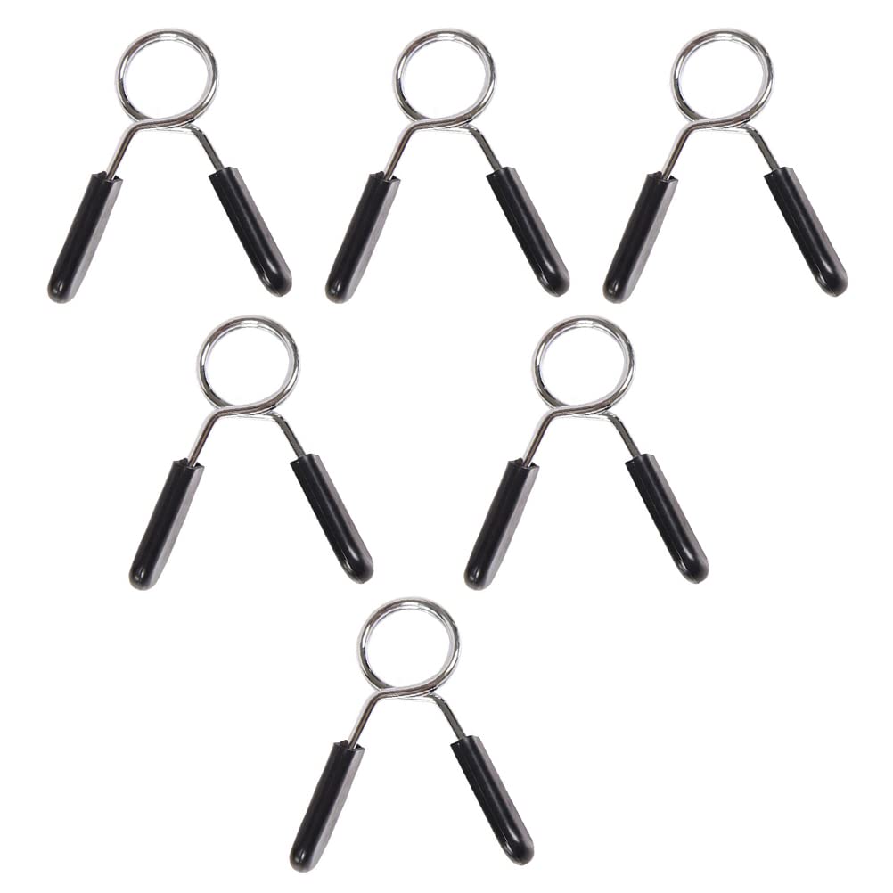 BESPORTBLE Snap Spring Buckle Barbell Clamp Dumbbell Spring Clip Weightlifting Accessories Set of 6