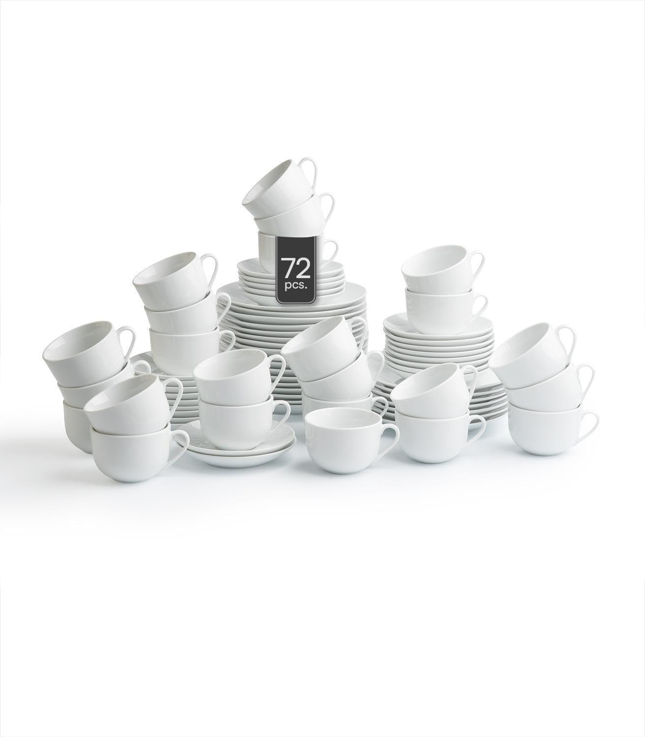 Porzellan Kaffee-Service 72-tlg. 24 Personen Weiß