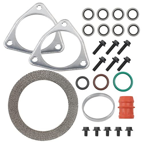 Turbo Mounting Seal Kit, Replacement for 2008-2010 Ford Powerstroke 6.4L, Turbocharger Rebuild Kit for F250 F350 F450 F550 Super Duty V8, Part Number 8C3Z9T514C SW8C3Z9T514C 1876540C92