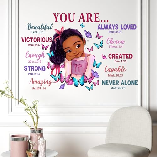 Vinilo Decorativo Yovkky Black Girl Mariposa Religiosa miniatura 3