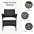 DUMOS Patio Furniture Set 4 Pieces, Outdoor Wicker Furniture with Coffee Table, Modern Rattan Patio Chairs Conversation Sets with Sofa for Garden, Terrace, Porch, Balconies, Lawns (Black and Beige)