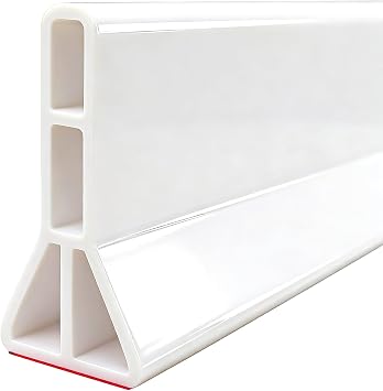3" High Collapsible Shower Threshold Water Dam 59in Shower Water Splash Guard Shower Barrier Water Stopper To Keep Water In Shower Dry And Wet Bathroom