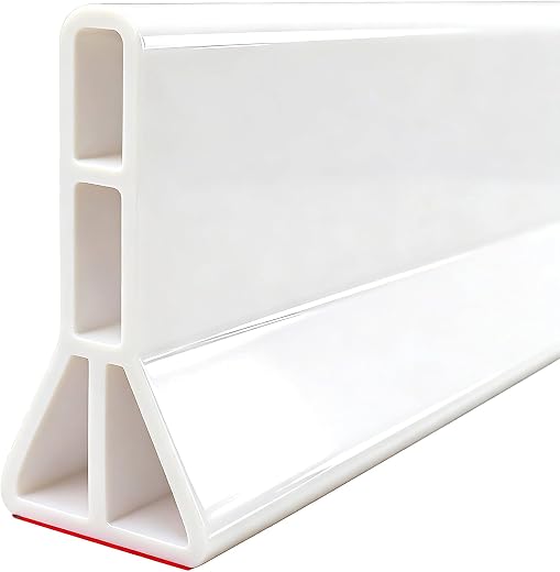 3" High Shower Water Splash Guard 67 Inch Collapsible Shower Threshold Water Dam Barrier Shower Dam Water Stopper To Keep ...