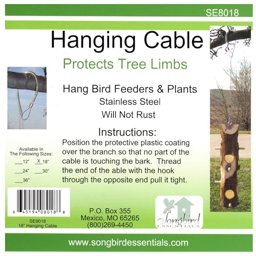 Songbird Essentials Cable Tree Limb Protector with S Hook - 18 Inch