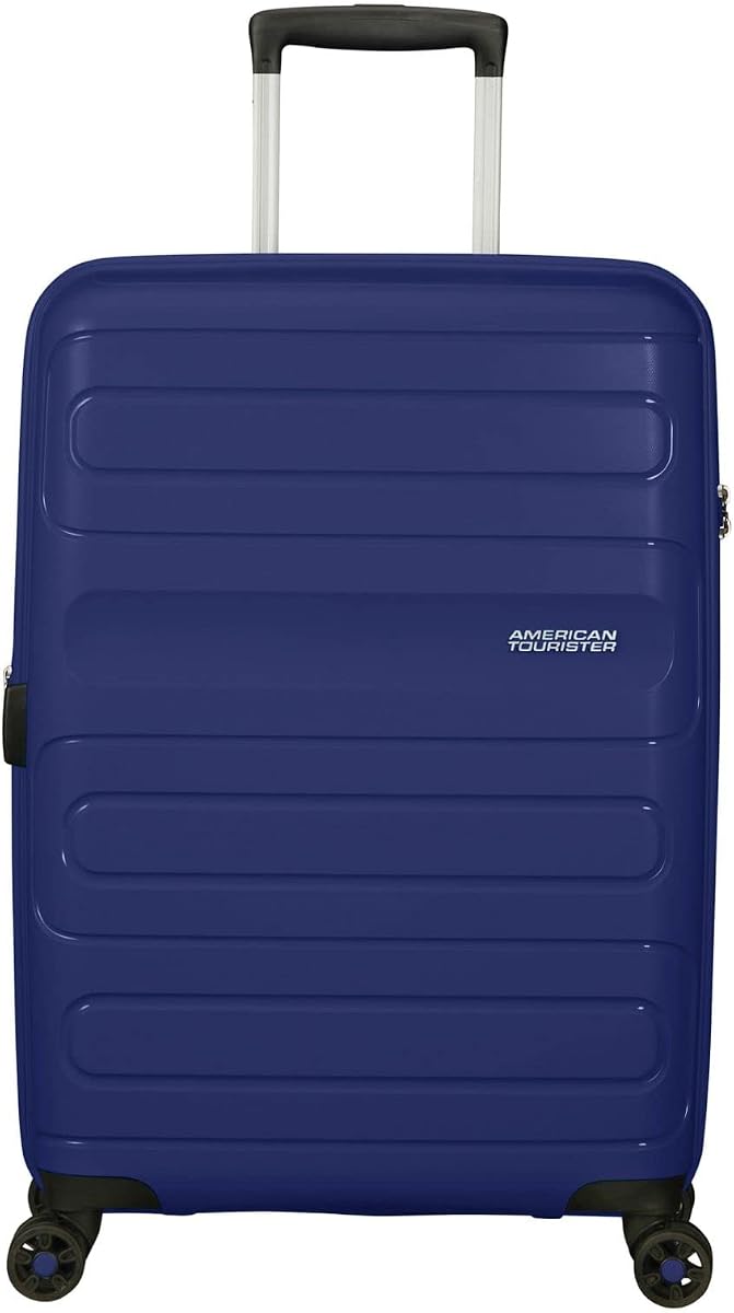 American Tourister Sunside - Spinner M, Expandable Case, 68 cm, 72.5/83.5 L, Blue (Dark Navy)