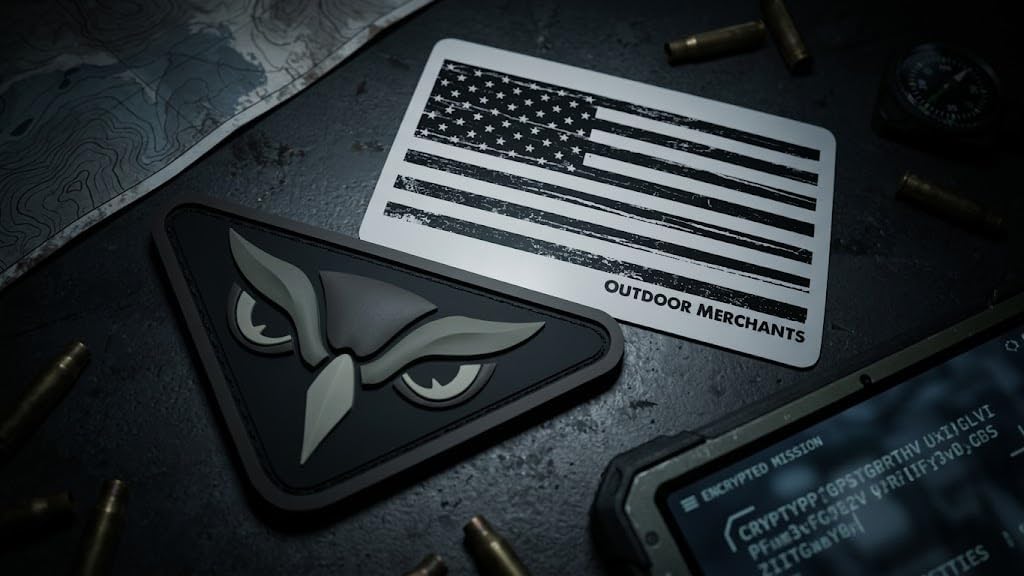Tactical Owl Morale Patch Bundle - Includes 3" x 1.7" Hook Fastener SWAT Owl Patch & Distressed American Flag Decal for Plate Carriers, Backpacks, and Operator Hats (SWAT) image 2