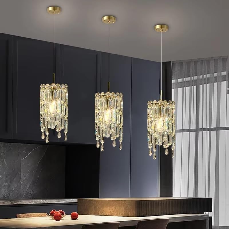 Lustre en cristal moderne de salle à manger pour repas chaleureux