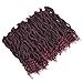 5 Packs Wavy Senegalese Twist Crochet Hair 12 inch Pre looped Crochet Braids with Curly End Synthetic Braiding Hair Extension for Women Hair (TBUG#)