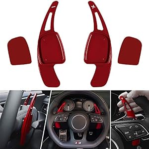 Steering Wheel Shift Paddle Shifter Transfer Extension Interior Trim Cover for Audi, Aluminum Alloy Blades Compatible with Audi A3 A4 A5 S3 S4 S5 SQ5 Q5 Q7 Q8 TT TTS