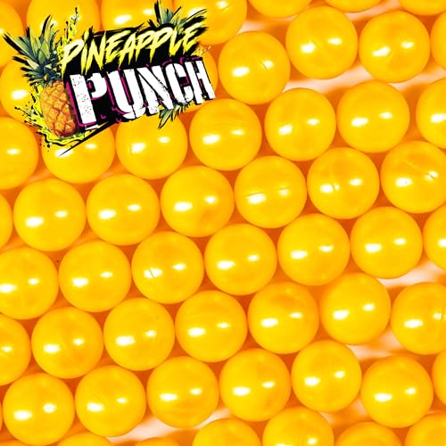 HK Army Scented Paintballs Pineapple Punch 2000 Count | Level 3 Premier Grade .68 Caliber with Metallic Yellow Shell & Bright Yellow Fill | High Accuracy Eco-Friendly Paintball for All Conditions