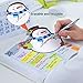 Blulu Winter Mix Cut-Outs Versatile Classroom Decoration Snowmen Snowflake Cutouts with Glue Point for Bulletin Board School Christmas Winter Theme Party, 5.9 x 5.9 Inch(45 Pieces)