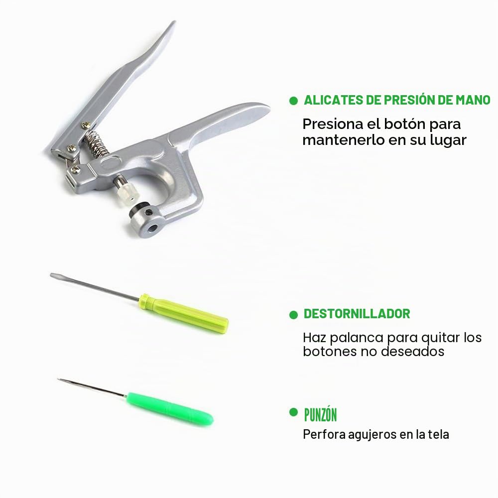 Botones a Presión Broches de Resina Plástica T5, 24 colores + Herramientas de Instalación