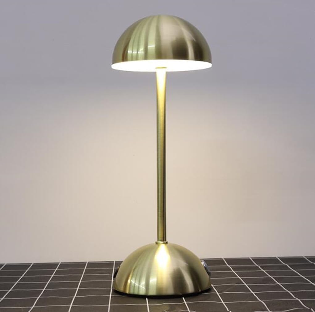 Lampada da tavolo ricaricabile, dimmerabile, luce notturna a LED touch, con 3 modalità di colore, lampada da comodino portatile in metallo per camera da letto e sala da pranzo