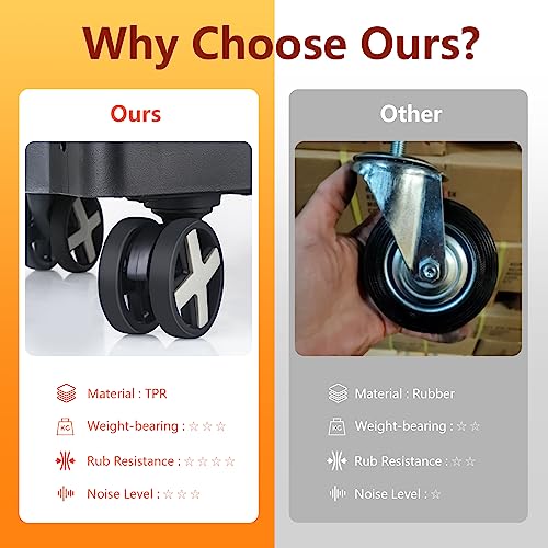 Lidtop Folding Hand Truck Dolly, Foldable Dolly Cart For Moving, Lightweight Portable Luggage Cart With Rotate Wheels, Utility Cart Adjustable Handle, Collapsible For Travel Shopping Airport Office #TOP5