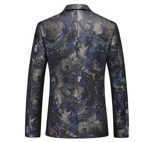 Men's Jacquard Blazer Casual Dinner One Button Tuxedo Coat for Homecoming Uniform2