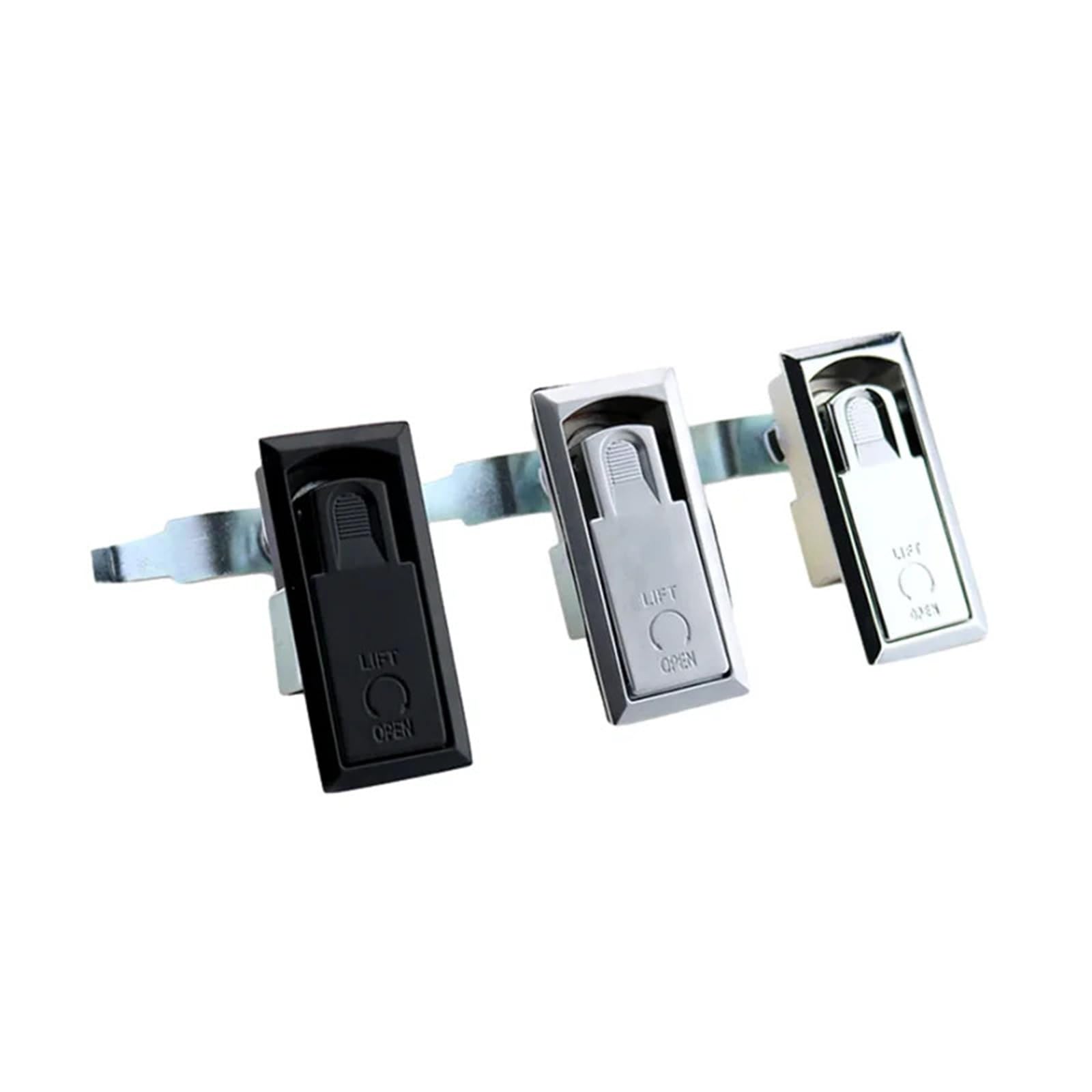 WQGQPXOB Zinc Alloy Distribution Box Cinet Flat Lock Industrial Electrical Equipment Door Bouncing 1Pcs(Nero)