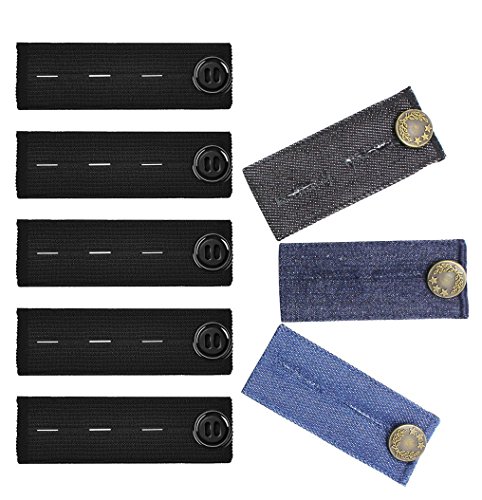 8 pezzi Button waist Extender set, Greestore 5 confezione girovita pantaloni Extender + 3 confezione Extender per jeans, vita elasticizzata per gravidanza pulsante estensori per gonne, pantaloni jeans