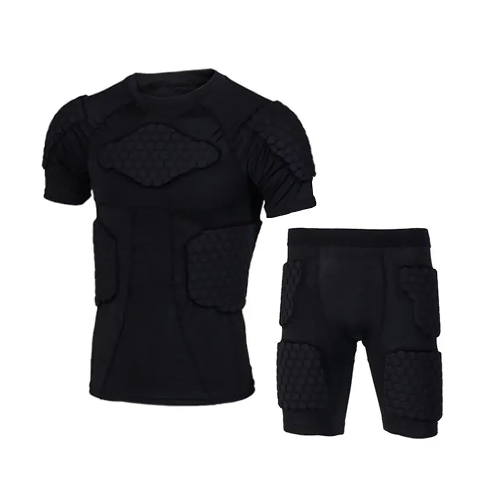 Camiseta de fútbol Acolchada Camiseta Acolchada de Portero Rugby for Hombre, Camiseta fútbol, ​​Camiseta Entrenamiento con Esponja, Ropa Protectora for el Codo
