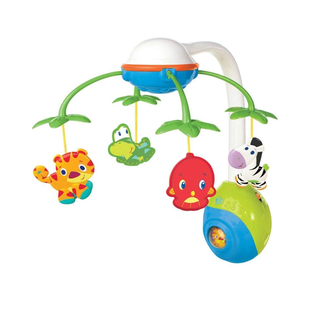 Móvil Musical de Cuna con Melodías+Juguetes Bright Starts Soothing Safari K8352
