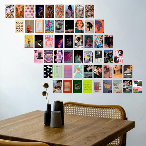 Image of SAW Grunge Music Posters - Pack of 54 | 4 x 6 Inches | Aesthetic Wall Art | Living Room, Bedroom, Office Decor