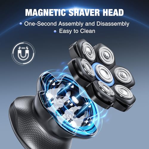 7D Head Shavers for Bald Men - 2026 New Dual Speed Electric Shaver, Bald Head Shaver with - image 3