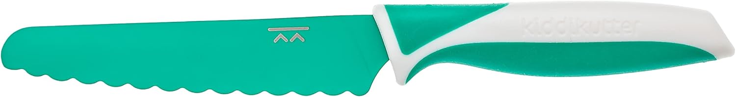 kiddi kutter Training Knife (Green) - Lightweight Easy Grip Stainless Steel - Children's Safe Knife - BPA Free - Dishwasher Safe - 3yr+