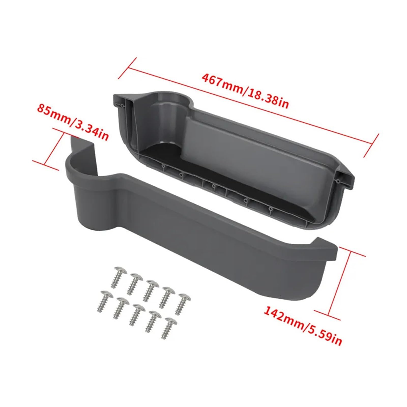 Amazon.co.jp: jfqm グレーのドアポケット収納ボックスカップ