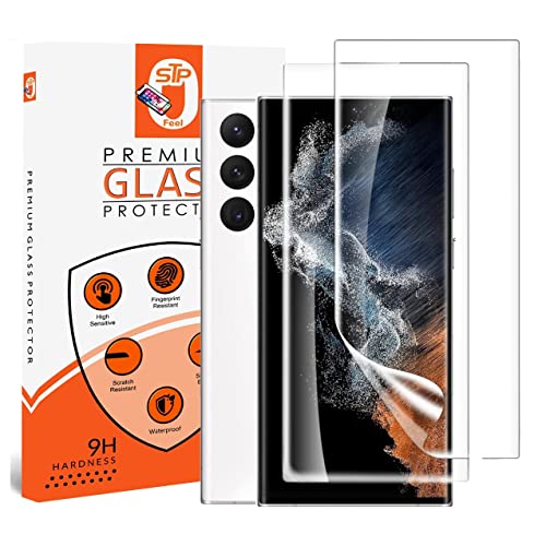 Image of STP FEEL (2 Pack Unbreakable Membrane Screen Protector Guard For Samsung Galaxy S22 Ultra / S23 Ultra (6.8 Inch) | Membrane Ultra Smooth Touch with Finger Print Support - HD /3 Months Warranty