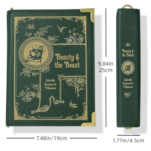 Image of Clutch Purse Large, Book Shaped Crossbody Bag, Vegan Leather Book Wallet, Book Lover Gift Handbag, Shoulder Bag