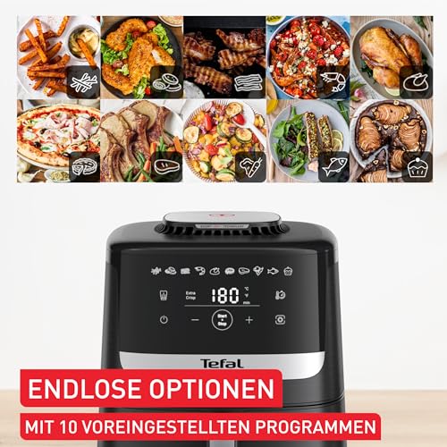 Tefal Easy Fry Silence Heißluftfritteuse, bis zu 99% weniger Fett, Silent-Technologie, 5 Liter, inkl. antihaftbeschichtetes Grillrost, von 40°C bis 220°C, spülmaschinenfest, Schwarz, EY5528E0 – Bild 7