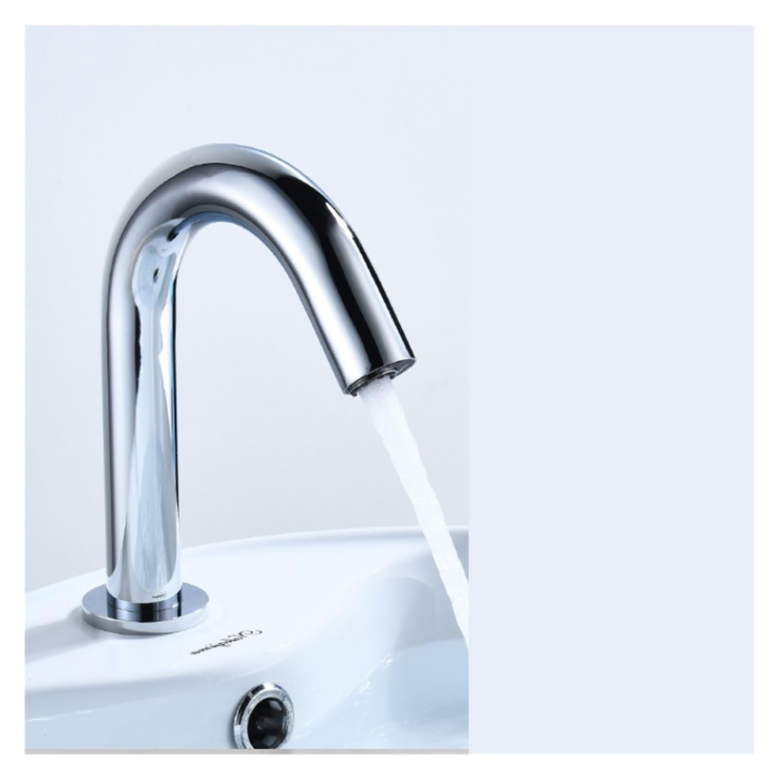 ZQFHSX Kitchen Sink Faucet, Automatic Sensor Basin Faucet Water Saving Tap Matte Black and Chrome(Chrome a)