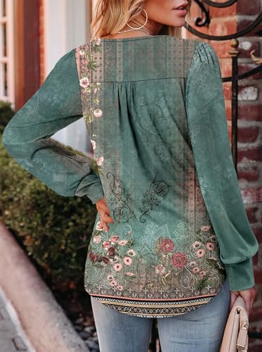 BETTE BOUTIK Long Sleeve Shirts for Women Fall Tops Dressy Blouses Crewneck Tunic Tops for Leggings S-3XL