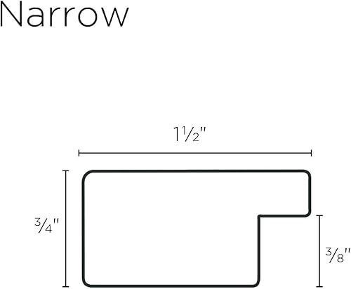 Miniatura 7 de Jerry's Artarama Millbrook Collection - Portarretratos de madera country chic amarillo sureño, 8 x 10  Moldeado estrecho de madera maciza de 1.5