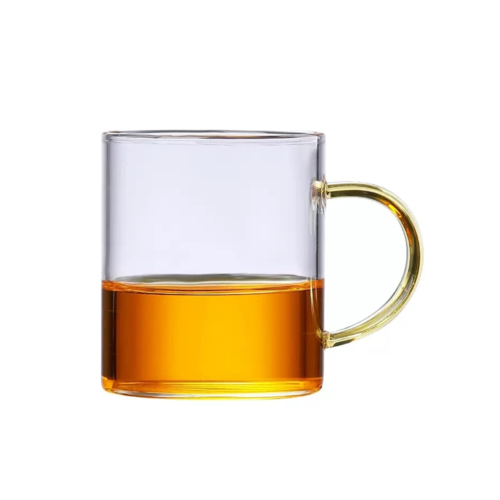 Kubki Szklane/Szklane Szklanki 4 szt. Kubki szklane z zestawem uchwytów Mini zagęszczony żaroodporny kubek mistrzowski przezroczysty kubek do parzenia herbaty w domu Szklanki