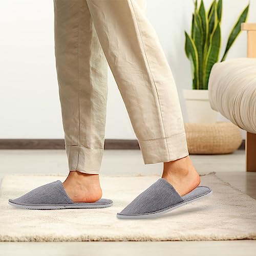 Rocutus Chinelos descartáveis, 12 pares de chinelos descartáveis para hóspedes em massa, chinelos po