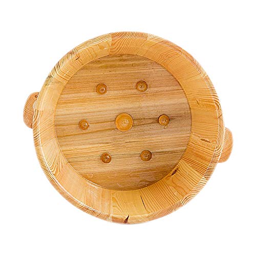 Spa de pies de madera Katzowen con masaje hidromasaje 21 cm miniatura 5