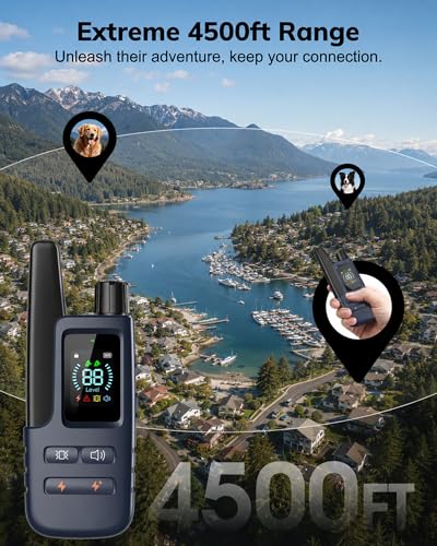 Shock Collar for Dogs - 4200ft Dog Training Collar with Remote, Rechargeable Electric Ecollar for Small Medium Large Dogs with Beep, Vibration, Safe Shock Modes (Deep Blue) - Image 4