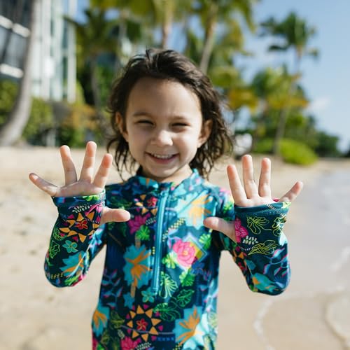Image of SwimZip Girls' Long Sleeve Swim Dress Cover Up Swimsuit - UPF 50+ Sun Protection