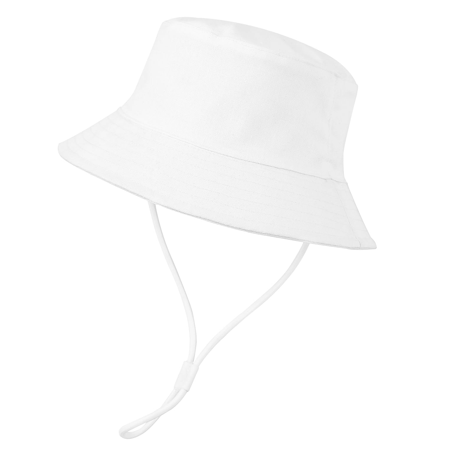 Baby Sun Hat for Boy Girl Toddler Summer Bucket Hat Kids Sun Protection Beach Hat Baby Hats Wide Brim Outdoor Play Hat (US, Age, 12 Months, 24 Months, White - DYM)