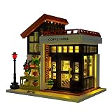 Tamaño del modelo de la cafetería: 21 cm de largo/17 cm de ancho, 20,5 cm de alto, es una recreación real de la cafetería de la ciudad, el regalo perfecto para los amantes de las maquetas y los futuros diseñadores de decoración. Construye y experimenta una exquisita casa de café