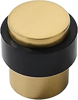 Vista 8 de KHTUMEWARE Paquete de 6 topes de puerta de piso de 1-1/2 pulgadas, tope de puerta negro mate, protector de pared para puerta comercial, cuña