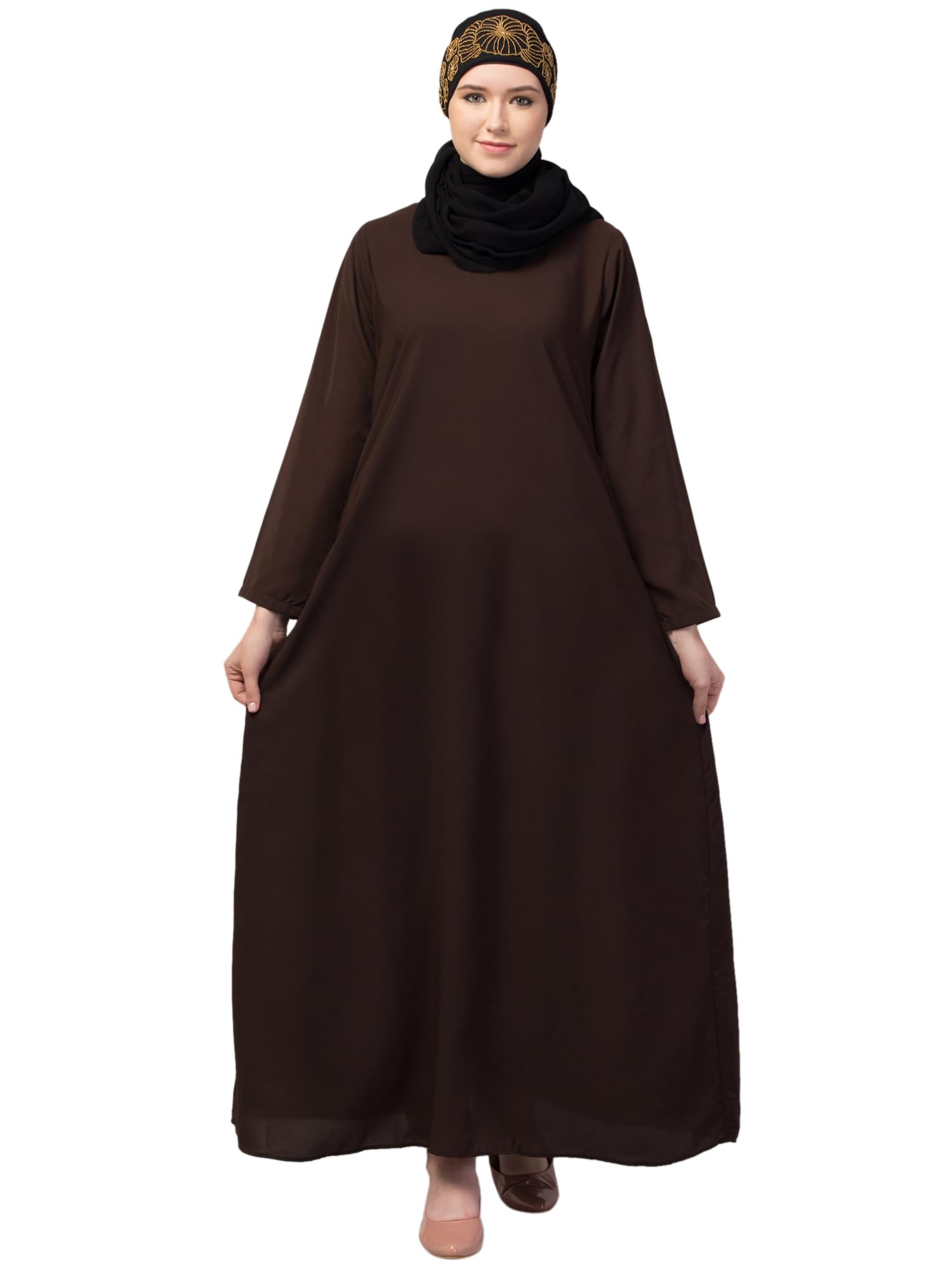 Mallika Hand embroidery at front and sleeve double layer butterfly Abaya-image-8
