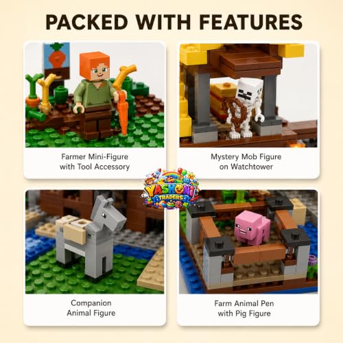 Image of Yashoni Building Blocks Toy Set for Kids | DIY STEM Construction Bricks with Mini Figures, Creative Models & Educational Play Set| Blocks Game (549, The Cottage)