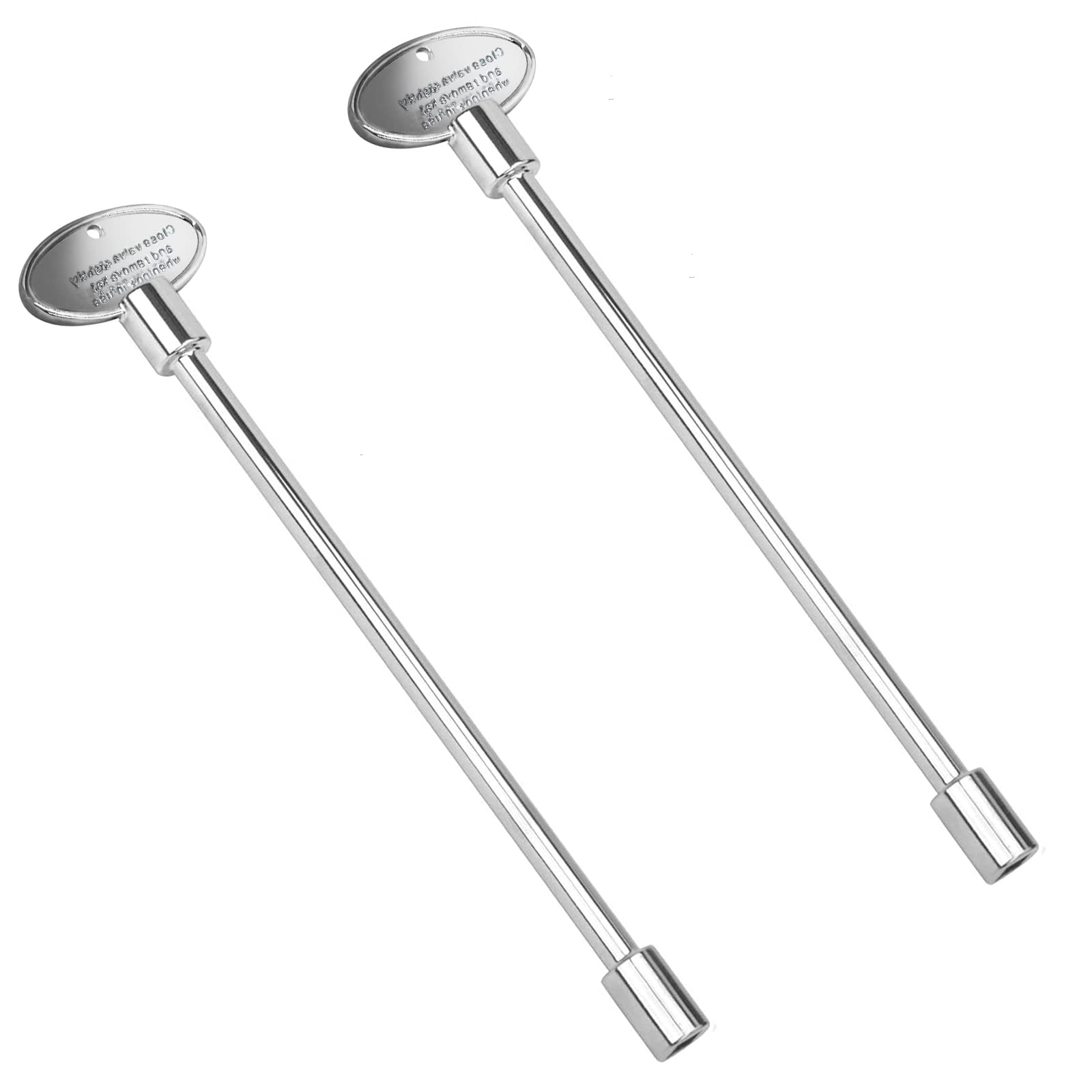 MOFLAME Outddor/Indoor Gas Valve Key for Gas Fire Pits and Fireplaces -8 inch Polished Chrome Gas Key Replacement Fits 1/4