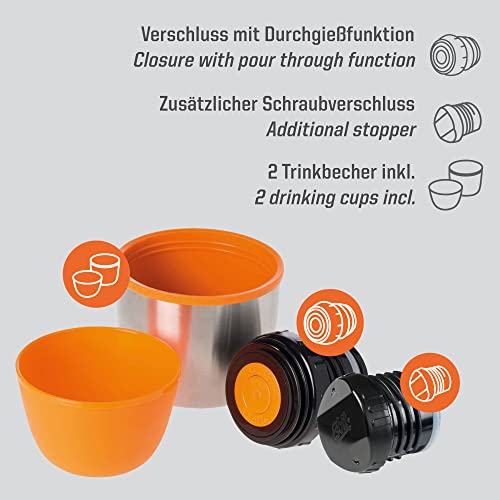 Esbit Stainless Steel Vacuum Flask With Double-Wall Insulation And Drinking Mug Lid - 0.75 Liter #TOP2