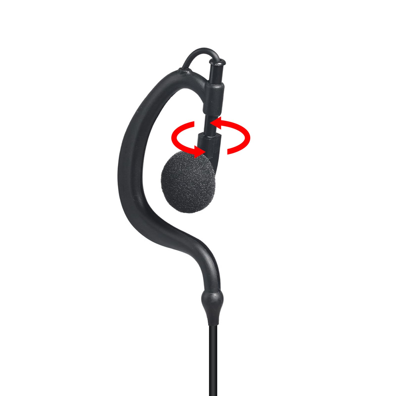 Oreillette Mono PTT pour Talkie-Walkie, Casque en Forme de G, Compatible avec Motorola Talkabout TLKR T62, T82, T82 Extreme, T92 H2O Radios Bidirectionnelles