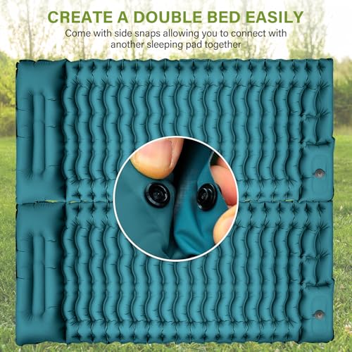Image of FUN PAC Camping Sleeping Pad, Ultralight Camping Mat with Pillow Built-in Foot Pump Inflatable Sleeping Pads Compact for Camping Backpacking Hiking Traveling Tent