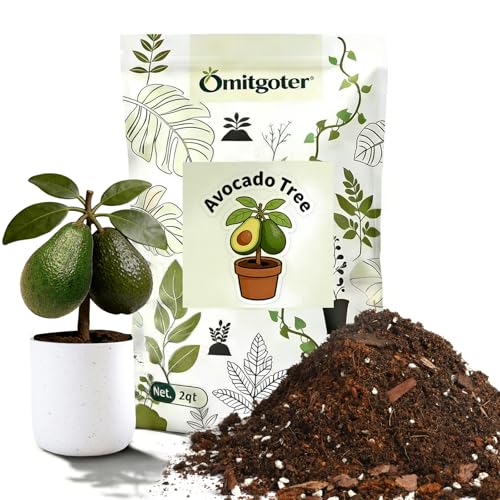 Omitgoter Avocado Soil 1qt, 100% Natural Organic Potting Soil for All-Stage Avocado Tree Growth