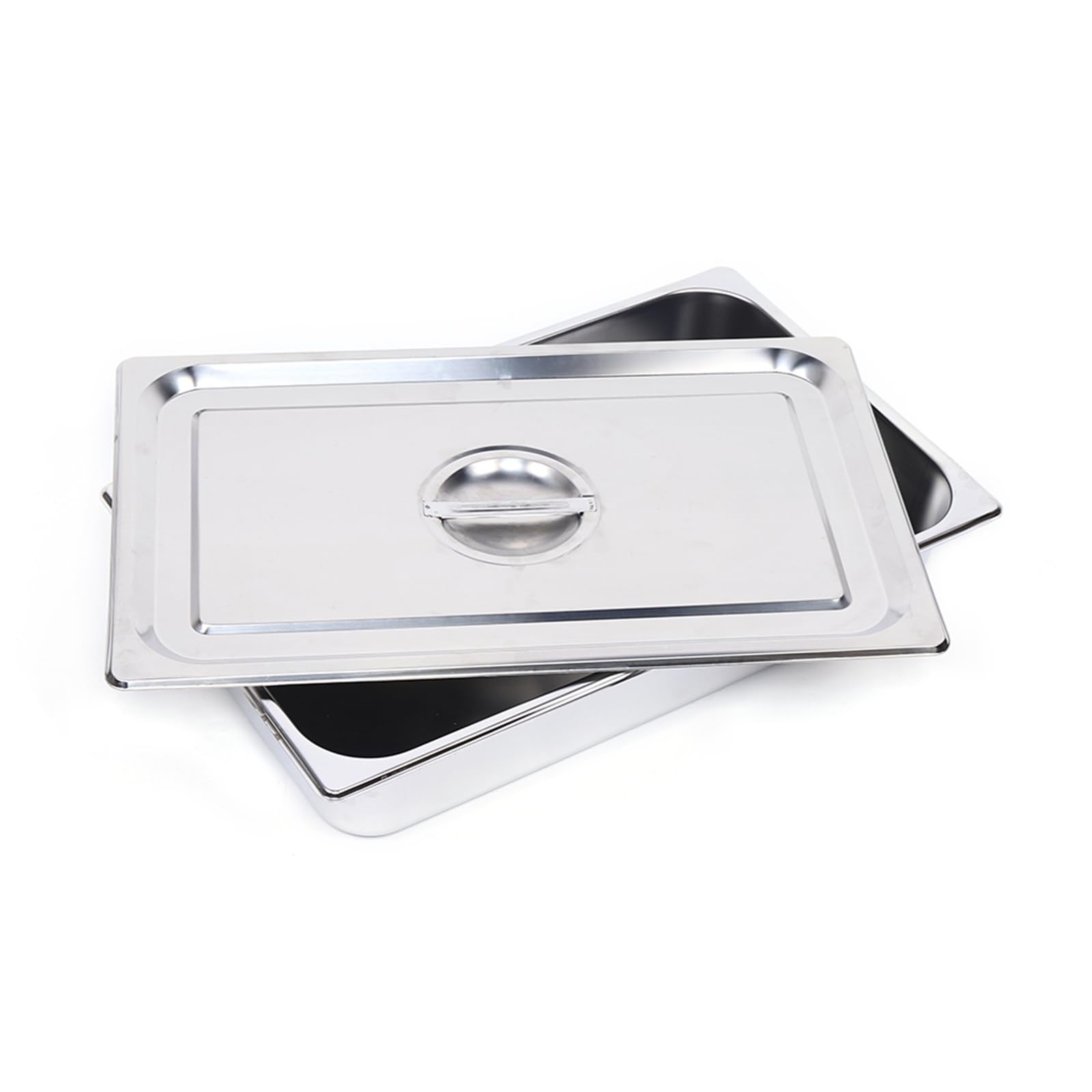 Chafing Dish - Calentadores de alimentos (4 unidades, acero inoxidable, apilables, con tapa de acero inoxidable, placa para calentar alimentos, para buffet chafing dish, vaporera de 20 x 12 x
